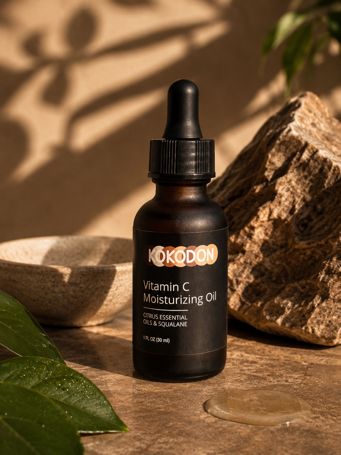 KOKODON Vitamin C Moisturizing Oil with Citrus Essential Oils & Squalane – 1 fl oz (30 mL)