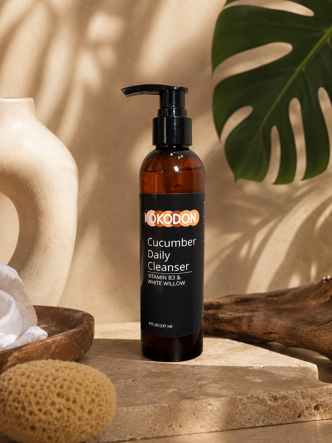 KOKODON Cucumber Daily Cleanser with Vitamin B3 & White Willow – 8 fl oz (237 mL)